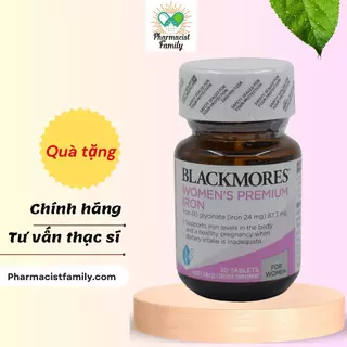 Sắt Bà Bầu [Úc] Blackmores pregnancy iron - lọ 30 viên - Mẫu mới