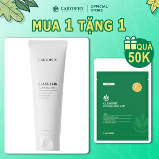 Sữa Rửa Mặt Sáng Da, Nâng Tông Caryophy Glass Skin Cleasing Foam 120ml