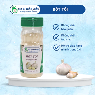 Bột Tỏi Trân Châu | hũ nhựa 50g, 100% từ tự nhiên