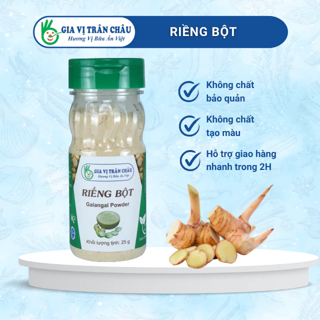 Riềng Bột Trân Châu | hũ nhựa 25g, 100% từ tự nhiên