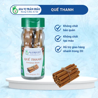 Quế thanh Gia Vị Trân Châu, hũ nhựa 20g, sản phẩm 100% từ tự nhiên