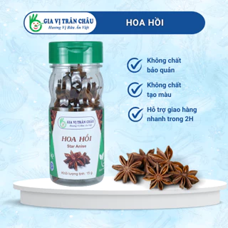 Hoa hồi Gia Vị Trân Châu, hũ nhựa 15g, sản phẩm 100% từ tự nhiên