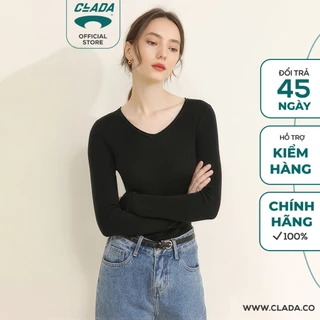 Áo Dài Tay Nữ Cổ V CLADA Essential - AE008