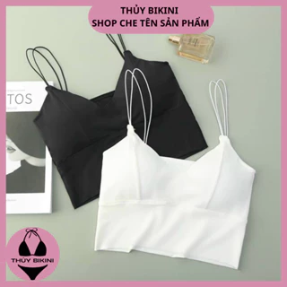 Áo bra đen trắng THỦY BIKINI đúc su A115