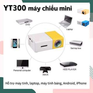 Máy chiếu Y300 cho điện thoại Máy chiếu mini cầm tay Full HD USB HDMI Android iOS cho rạp chiếu phim tại nhà tặng quà