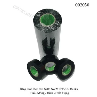 Băng dính điện đen Nitto No.2117TVH / Denka - Dai - Mỏng - Dính - Chất lượng