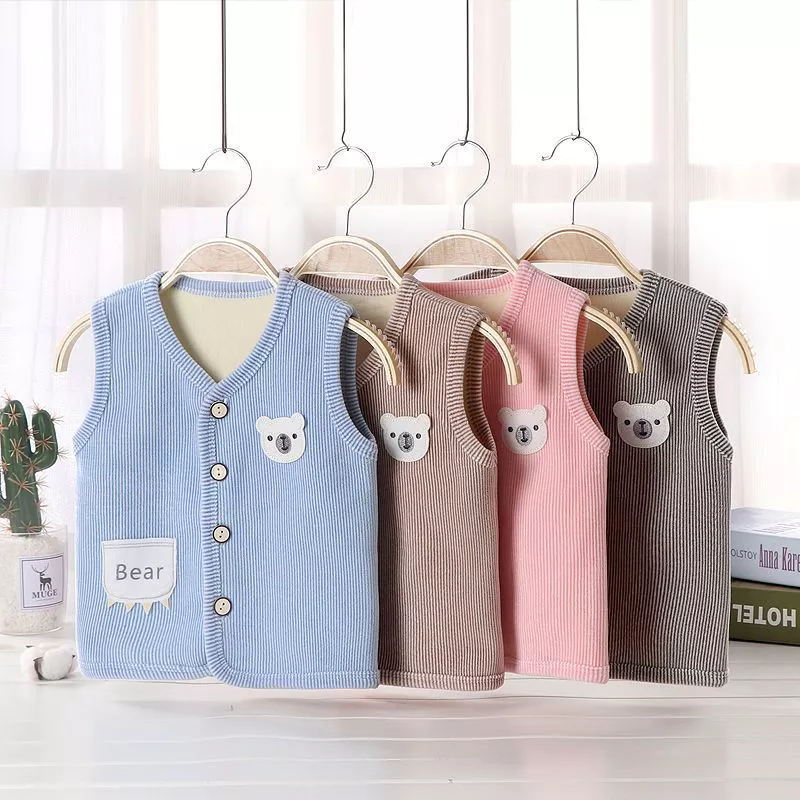 Áo khoác Gile nhung lót nỉ cao cấp cho bé trai bé gái hàng Quảng Châu cao cấp GILE03