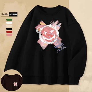 Áo Sweater Smile Good Vibes Nam Nữ By PEABOO Unisex Chất Nỉ Lót Bông Form Rộng