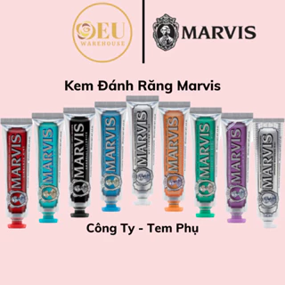 [Hàng Công Ty] Kem đánh răng Marvis - Bộ Sưu Tập 8 Mùi Hoàng Gia - Hổ Trợ Trắng Răng, Giảm Ố, Loại Bỏ Mảng Bám - Mùi Hôi