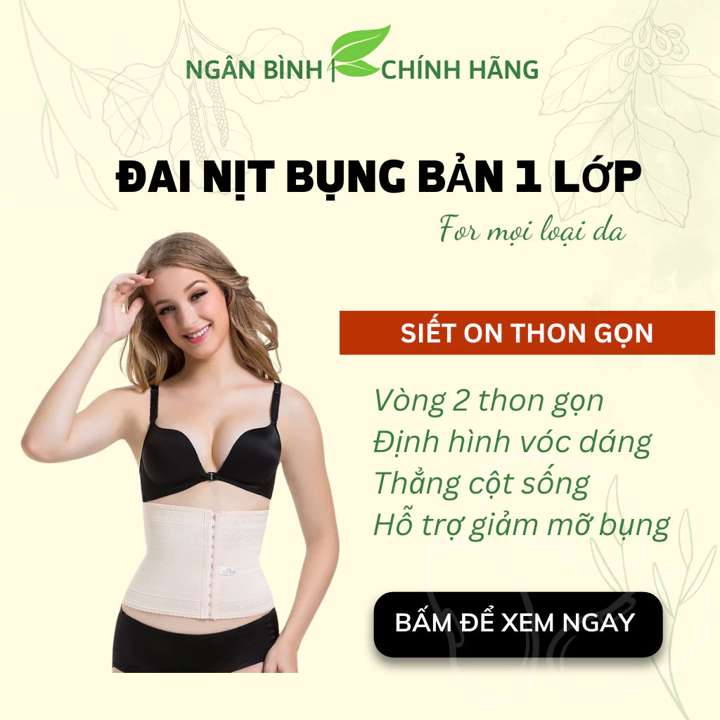 (1 LỚP) Đai nịt bụng giảm mỡ sau sinh giúp định hình siết vòng eo