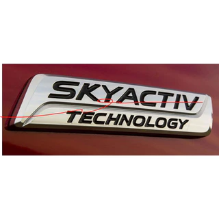 Chữ nổi - Logo Skyactiv Technology được dán phía sau xe Mazda 3