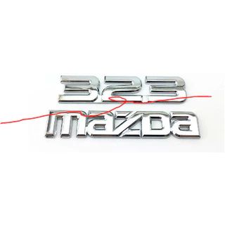 Chữ nổi Mazda 323 - Được dán phía sau xe Mazda 323