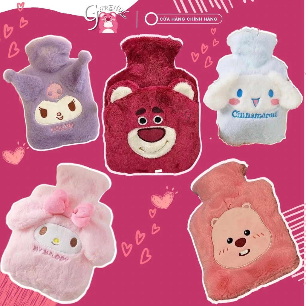 Túi Chườm Bụng Nóng Lạnh Gấu Dâu Lotso Chính Hãng Disney-GTRENDY