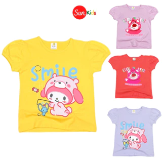 Áo thun cho bé gái, áo phông bé gái chất cotton mềm mát, size 3 - 11 tuổi - SUNKIDS