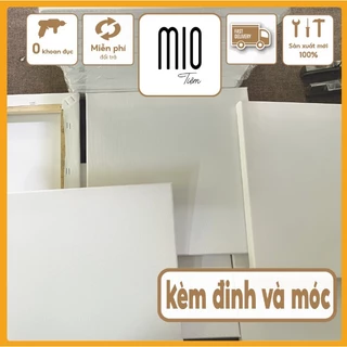 Toan vẽ tranh sơn dầu, toan canvas trắng căng sẵn nhiều size kích thước mio kèm phụ kiện