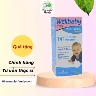 Wellbaby Multivitamin liquid [UK] - Vitamin Tổng Hợp Cho Bé 6 tháng - 4 tuổi