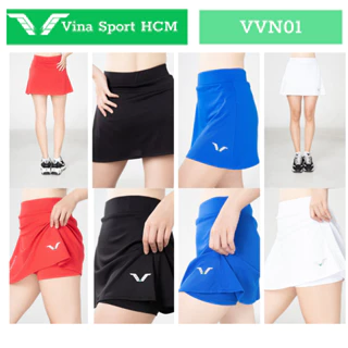 Chân váy V 2 lớp- VVN02 Vina Sport áo tập cầu lông, tennis, Gym, yoga  , quần đùi co giãn 4 chiều năng động thấm hút tốt