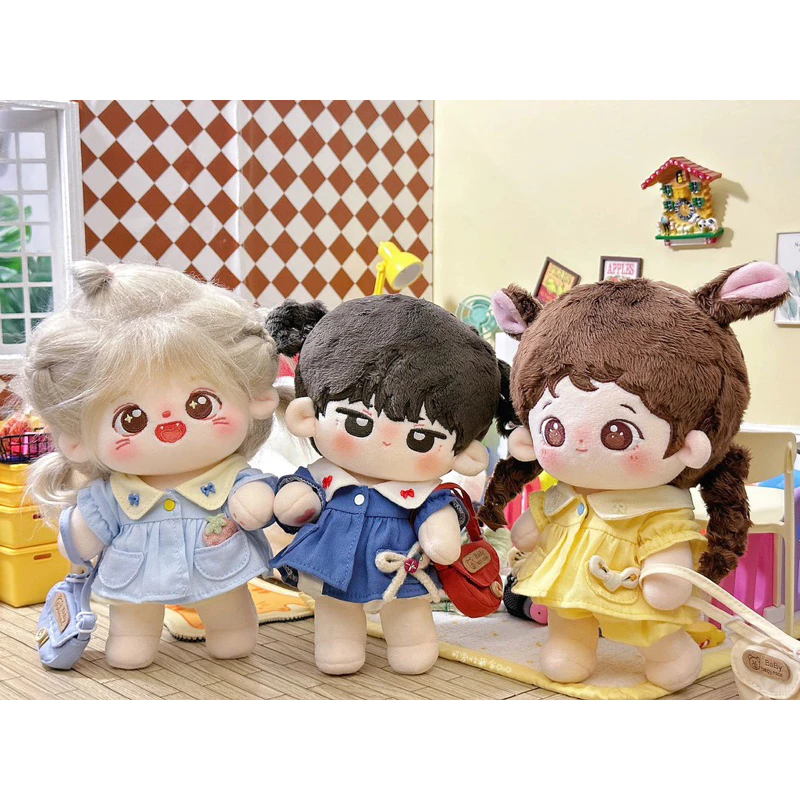 Outfit doll 20cm - Quần áo búp bê bông 20cm set nhà trẻ Đậu Đậu