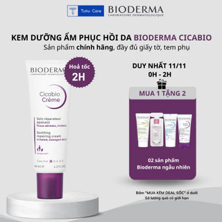 Kem dưỡng phục hồi da và làm dịu làn da tổn thương Bioderma Cicabio Crème 40ml