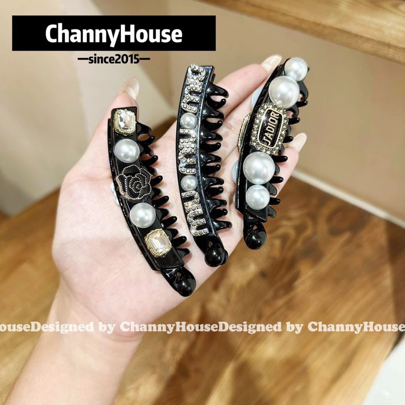 Kẹp dọc phồng tóc 3 mẫu đính charm cao cấp nhiều răng dành cho tóc siêu mỏng [ CHANNYHOUSE ]