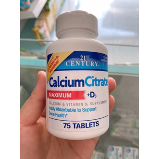 Calci Citrate 21 century Mỹ 🇺🇸  ,calxi hữu cơ dễ hấp thu , Calci d3 hỗ trợ xương khớp chắc khỏe