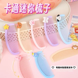 Lược Oval Mini size trơn màu, có đính charm nổi xinh xắn, phụ kiện tóc bỏ túi tiện lợi, hàng có sẵn tại Đà Nẵng.