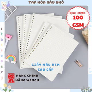 Ruột sổ còng giấy Wengu refill size A5 B5 caro , kẻ ngang [ Taphoagaunho ]