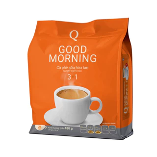 Cà Phê Hòa Tan 3in1 Good Morning/Trần Quang 480g(24gói x 20g)