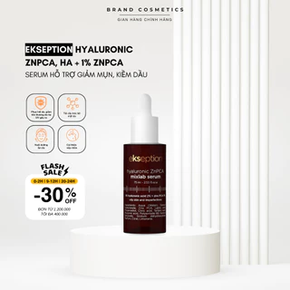 Serum kẽm Ekseption Hyaluronic ZnPCA, HA + 1% ZnPCA giảm mụn, kiềm dầu 75ml