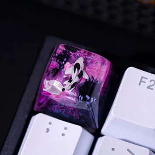 Keycap Cá Koi Black Purple, Nút bàn phím lẻ cho bàn phím cơ, Keycap Custom