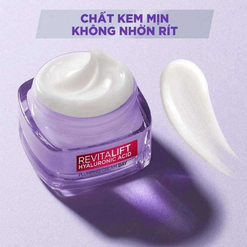 Kem dưỡng da Loreal Revitalift Hyaluronic Acid Plumping Cream Day 15ml Cấp Ẩm giảm Nếp Nhăn- Kem L'oreal cấp ẩm căng mịn