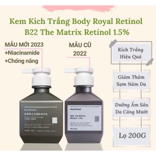 🆘HOẢ TỐC SÀI GÒN 24/24 Kem ủ trắng body Royal Retinol B22 mẫu mới, kem ủ kích trắng da toàn thân cấp tốc,mờ thâm