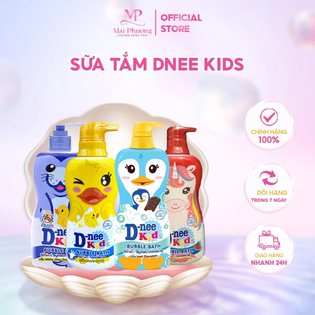 Sữa Tắm Gội Toàn Thân Dnee Kids nội địa Thái Lan Dành Cho Bé Dung Tích 400ml