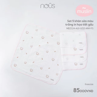 Set 5 khăn sữa Nous Muslin cho bé