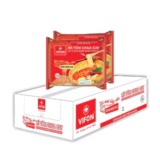 Thùng 30 gói mì tươi Vifon tôm chua cay (30 gói x 70g)