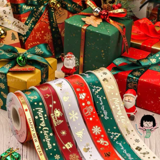 Ruy băng lụa trang trí hộp quà handmade mùa Giáng Sinh 🎅🏻