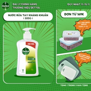 Nước rửa tay Dettol kháng khuẩn – Chai 500G siêu tiết kiệm