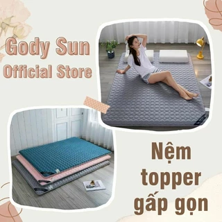 Nệm topper gấp gọn cao cấp trải giường trải sàn tiện lợi