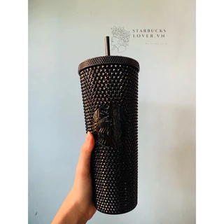 |CHÍNH HÃNG| LY STARBUCKS GAI BLACK METALIC SIZE KHỦNG 24oz