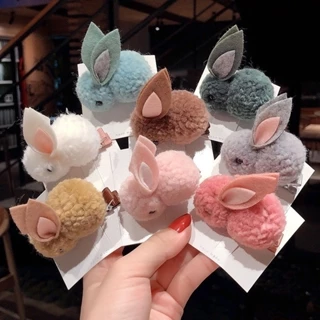 ￼Kẹp tóc họa tiết chú thỏ hoạt hình phong cách Hàn Quốc dễ thương cho nữ