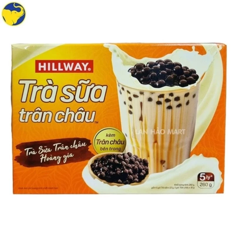 TRÀ SỮA TRÂN CHÂU HOÀNG GIA HILLWAY HỘP 5LY