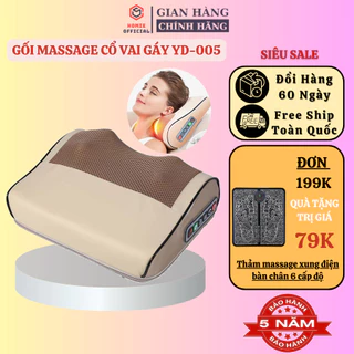 Gối Massage Cổ Vai Gáy Hồng Ngoại, Gối MatXa Toàn Thân 20 Bi Giảm Đau Mỏi Cổ, Vai, Gáy, Giãn Cơ, Giảm Căng Thẳng Mệt Mỏi