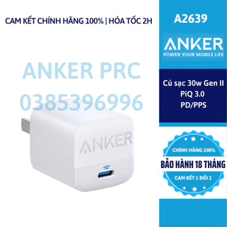 [HỎA TỐC] Củ sạc ANKER 313 GEN 2 30W 1 cổng USB-C PiQ 3.0 PD/PPS - A2639