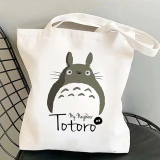Túi Vải Tote Canvas In Hình Ghibli Studio Anime Totoro, Vô diện, Spirited Away, Mononoke,... Nhiều Mẫu Mới