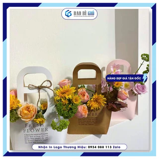 [1 Cái ] Túi Giấy Cắm Hoa, Đựng Nước Fresh Flower Làm Qua Tặng Độc Lạ