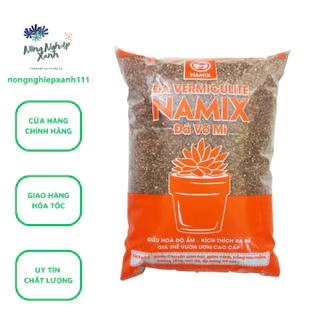 Đá Vermiculite NAMIX, đá vơ mi 5dm3 dùng ươm hạt, giâm cành, trồng rau mầm, làm giá thể thủy canh...