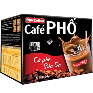 Cà Phê PHỐ Sữa Đá MacCoffee Hộp 10 gói 24g