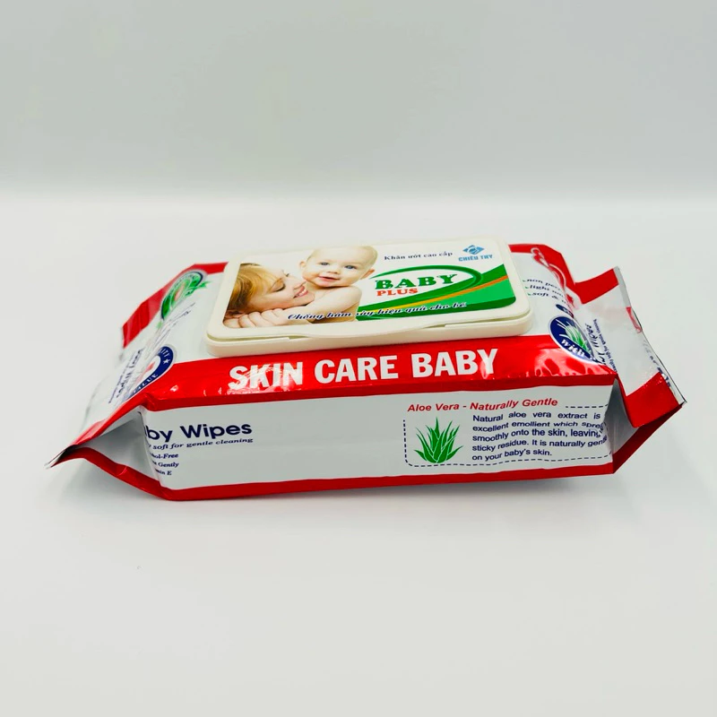 Combo 10 Gói Khăn Ướt Baby Plus An Toàn Cho Da 80Gr