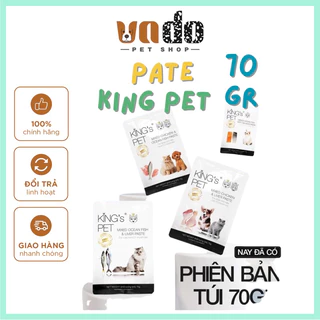 Pate KingPet cho mèo, Pate cho chó mèo King's Pet - Gói 70g