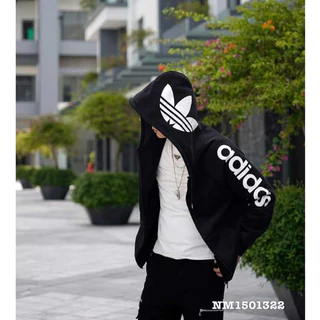 Áo Hoodie adidas Basic Nam Nữ Nỉ Bông  2 Lớp in chữ